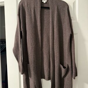 Cozy Brown Open-Front Cardigan
